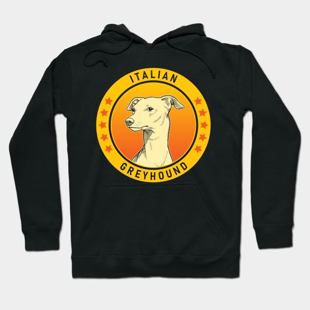 Italian Greyhound Dog Portrait Hoodie by millersye